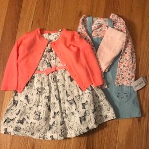 2 Carters Dresses NWT